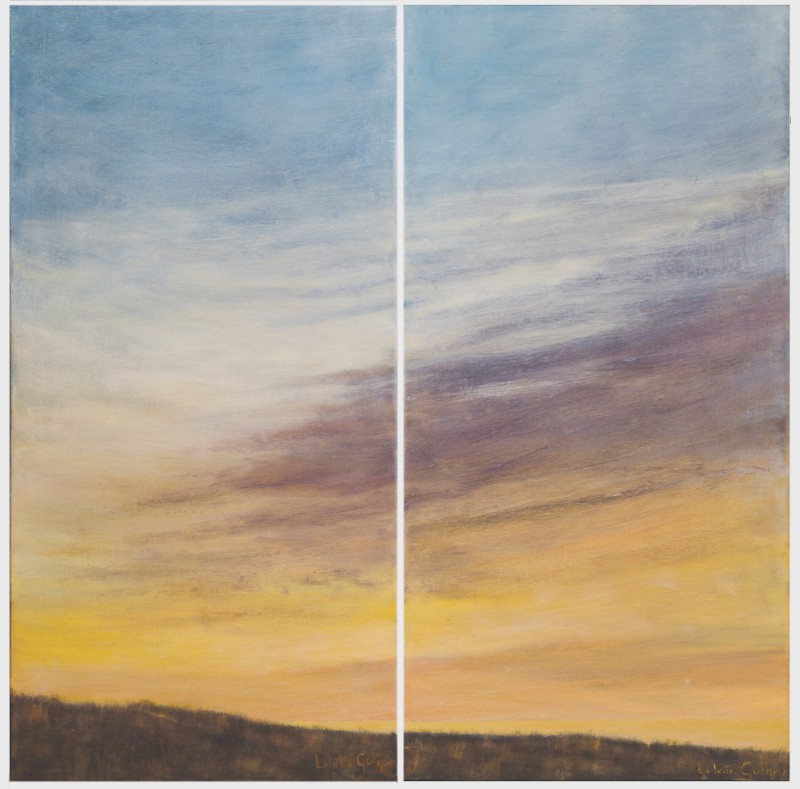 Evening's Glow, Oil Diptych